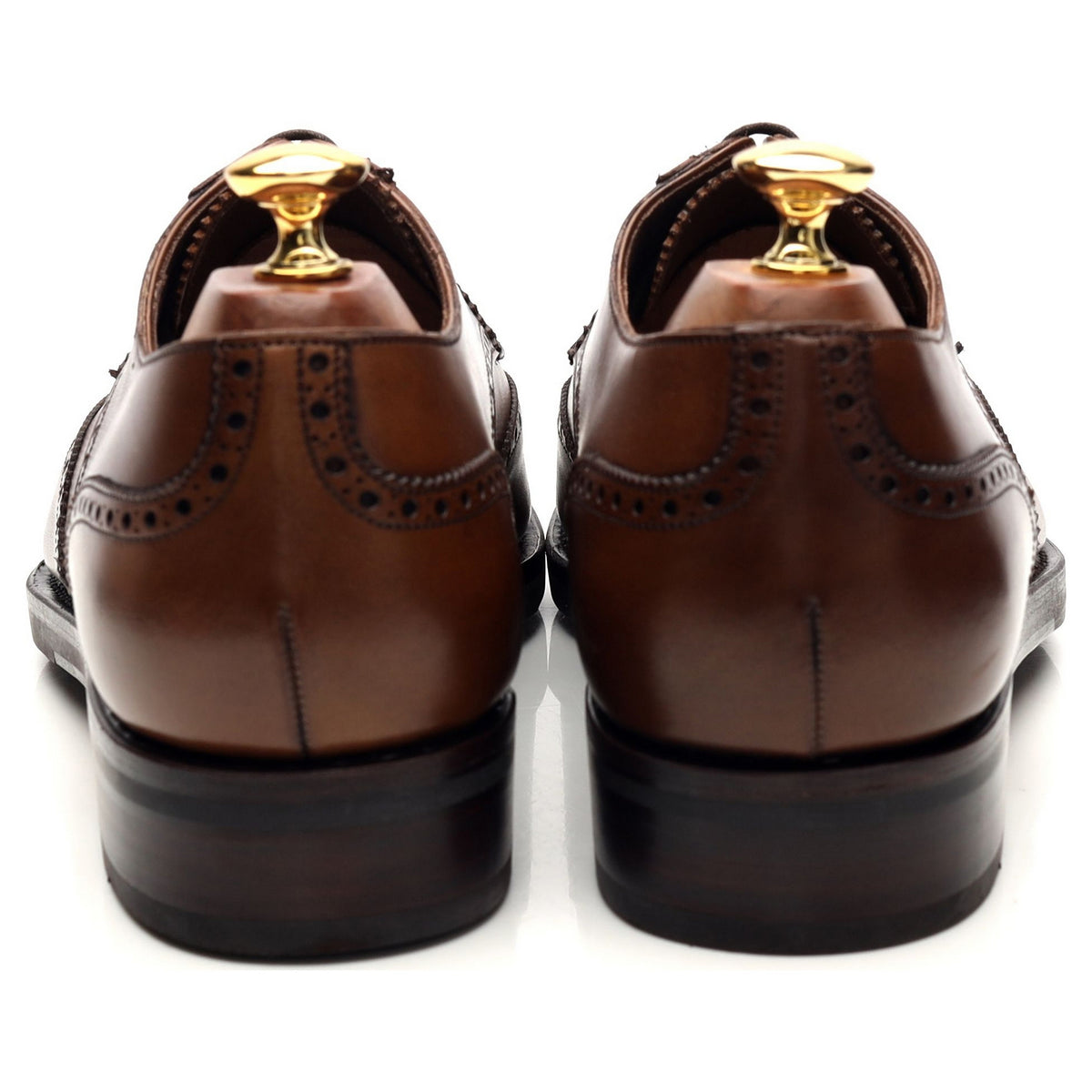 &#39;80254&#39; Brown Leather Derby Brogues UK 8.5 - 9.5