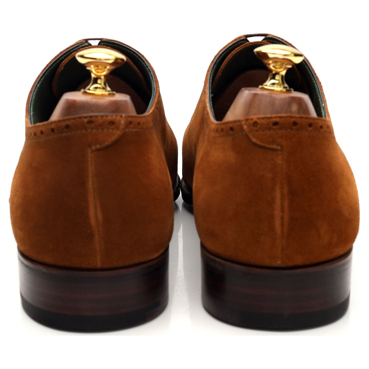 &#39;80512&#39; Tan Brown Suede Oxford Brogues UK 10