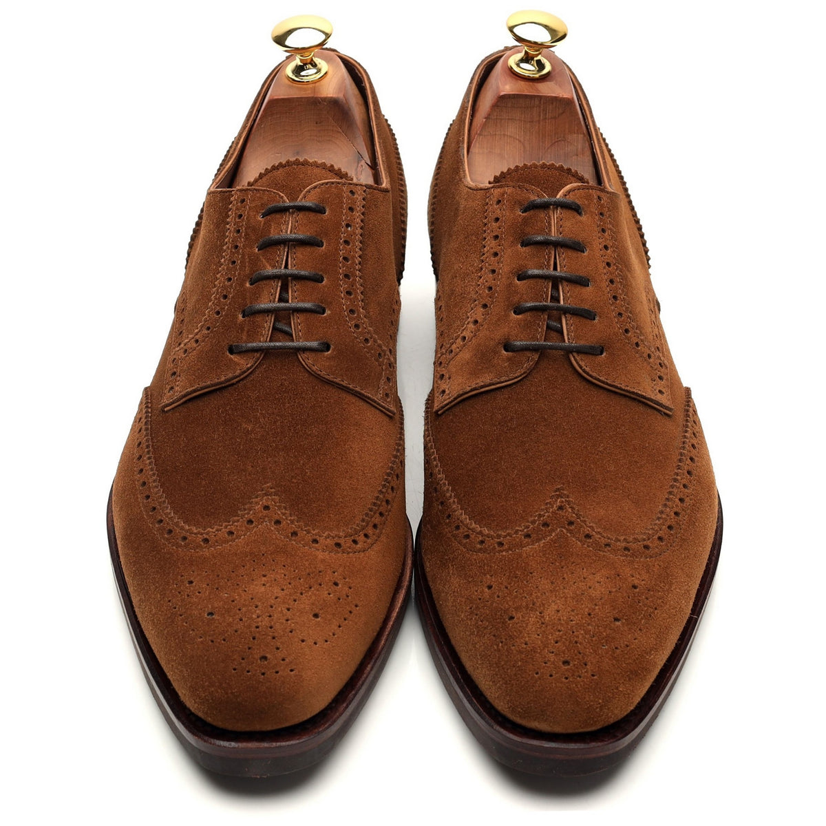 &#39;80254&#39; Snuff Brown Suede Derby Brogues UK 7 - 9.5