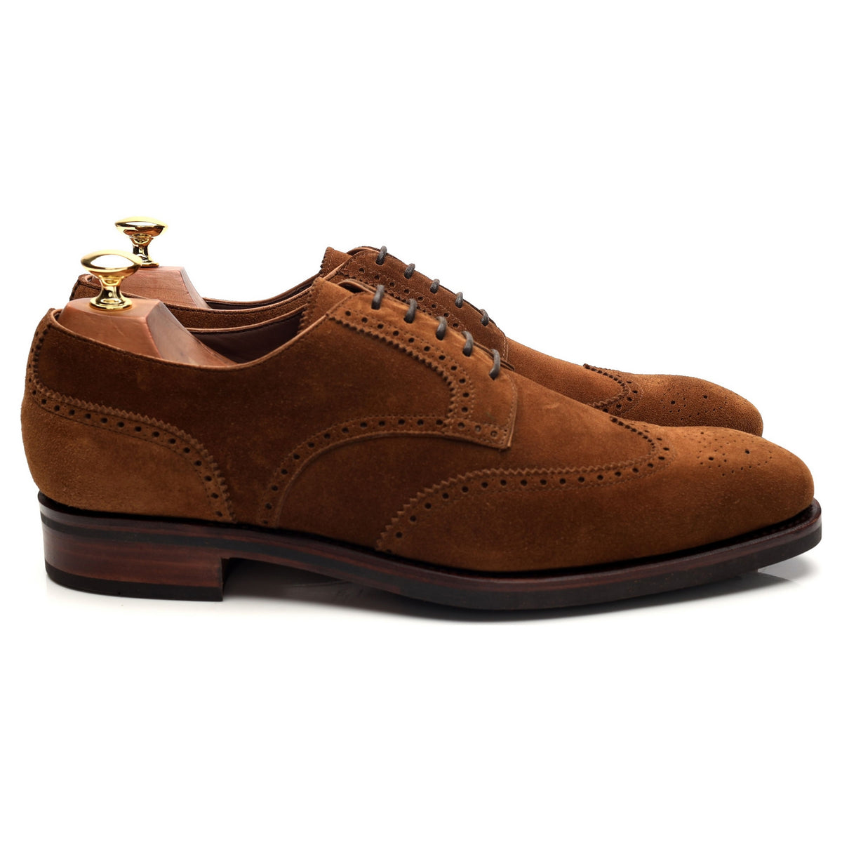 &#39;80254&#39; Snuff Brown Suede Derby Brogues UK 7 - 9.5