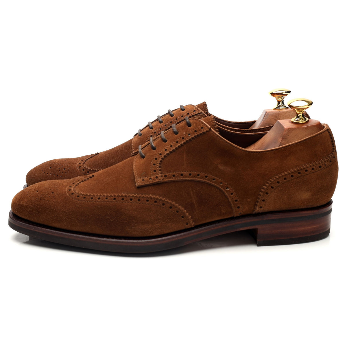 &#39;80254&#39; Snuff Brown Suede Derby Brogues UK 7 - 9.5