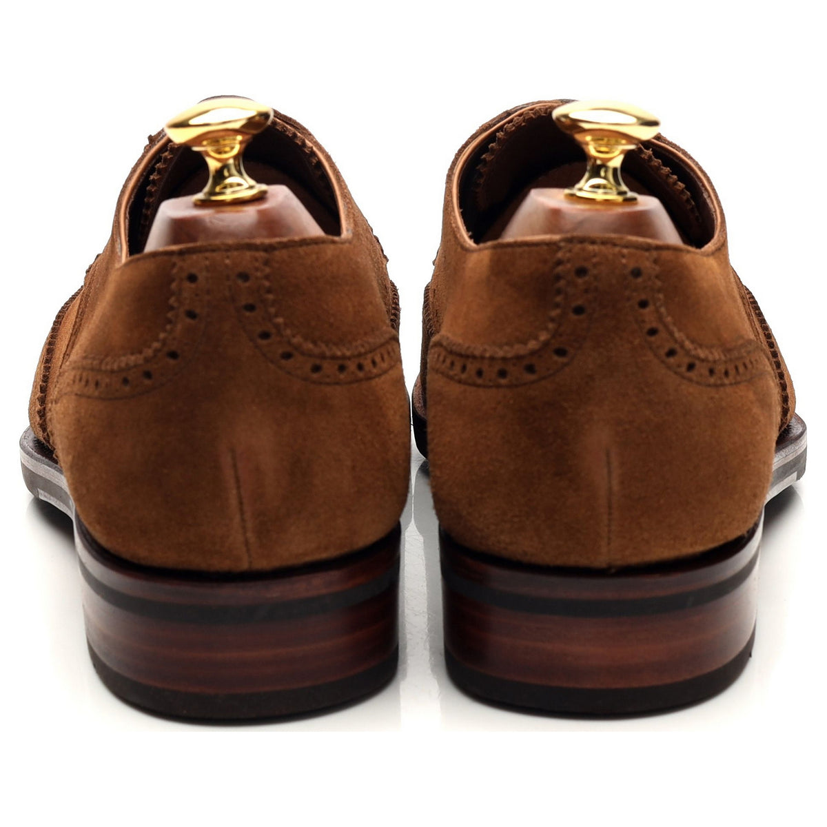 &#39;80254&#39; Snuff Brown Suede Derby Brogues UK 7 - 9.5