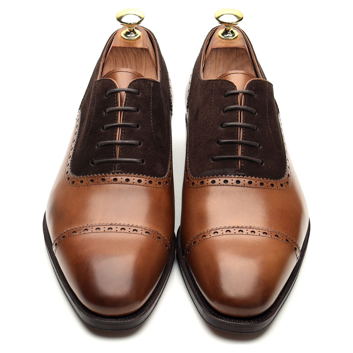 &#39;80460&#39; Brown Leather / Suede Oxford Brogues UK 7 - 12