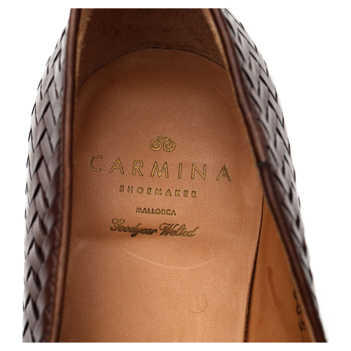 &#39;80301&#39; Brown Braided Leather Loafers UK 7.5 - 12