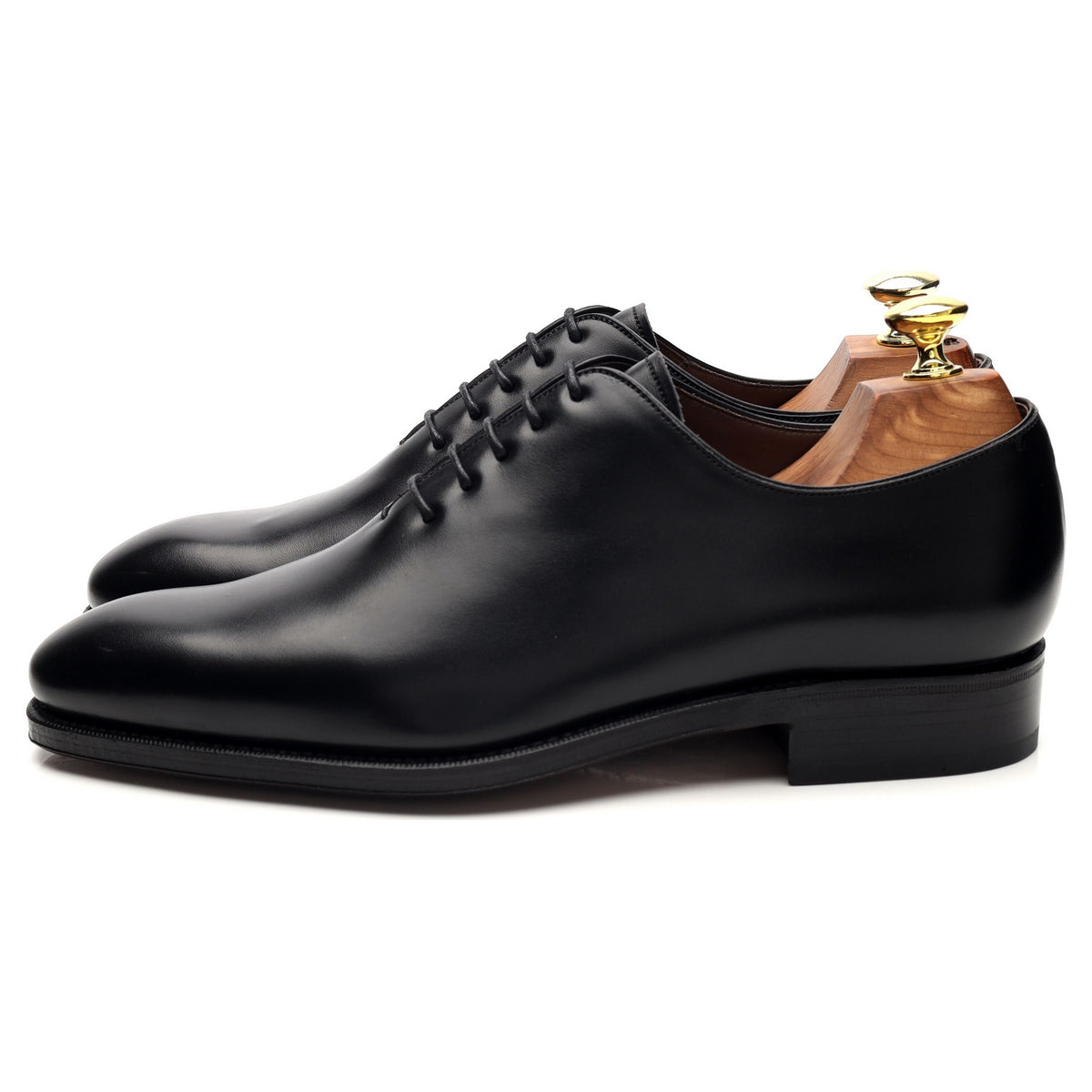 &#39;910&#39; Black Leather Wholecut Oxford UK 7 - 12