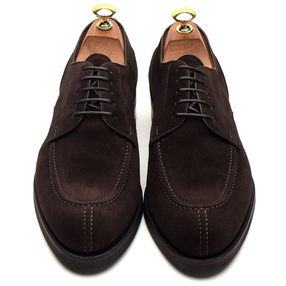 &#39;80414&#39; Dark Brown Suede Split Toe Derby UK 7 - 12