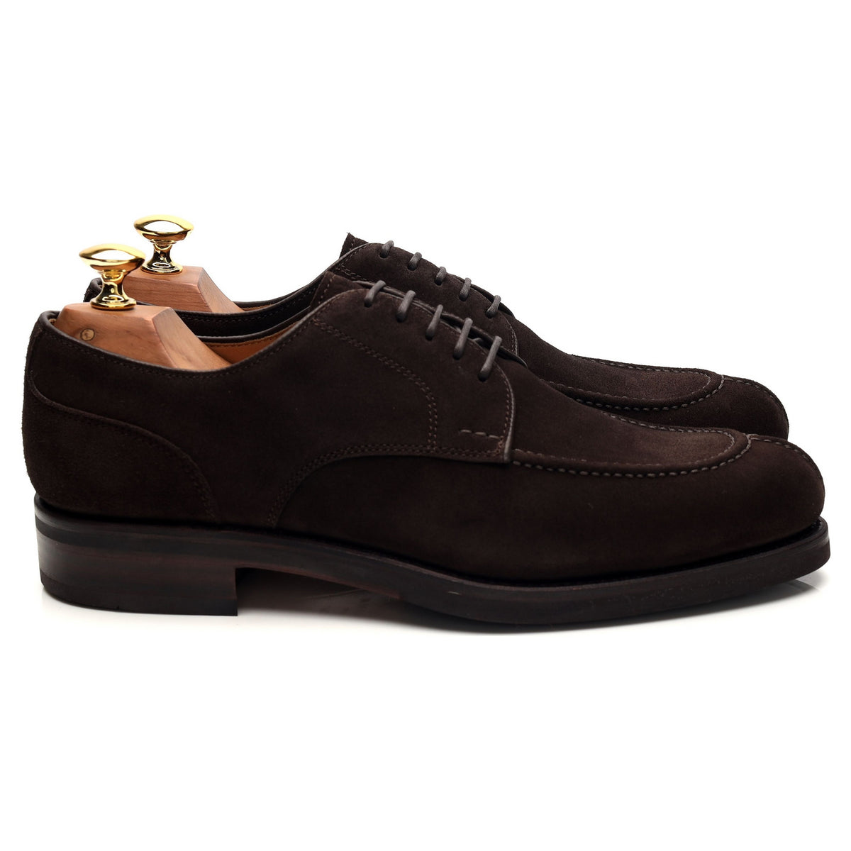 &#39;80414&#39; Dark Brown Suede Split Toe Derby UK 7 - 12