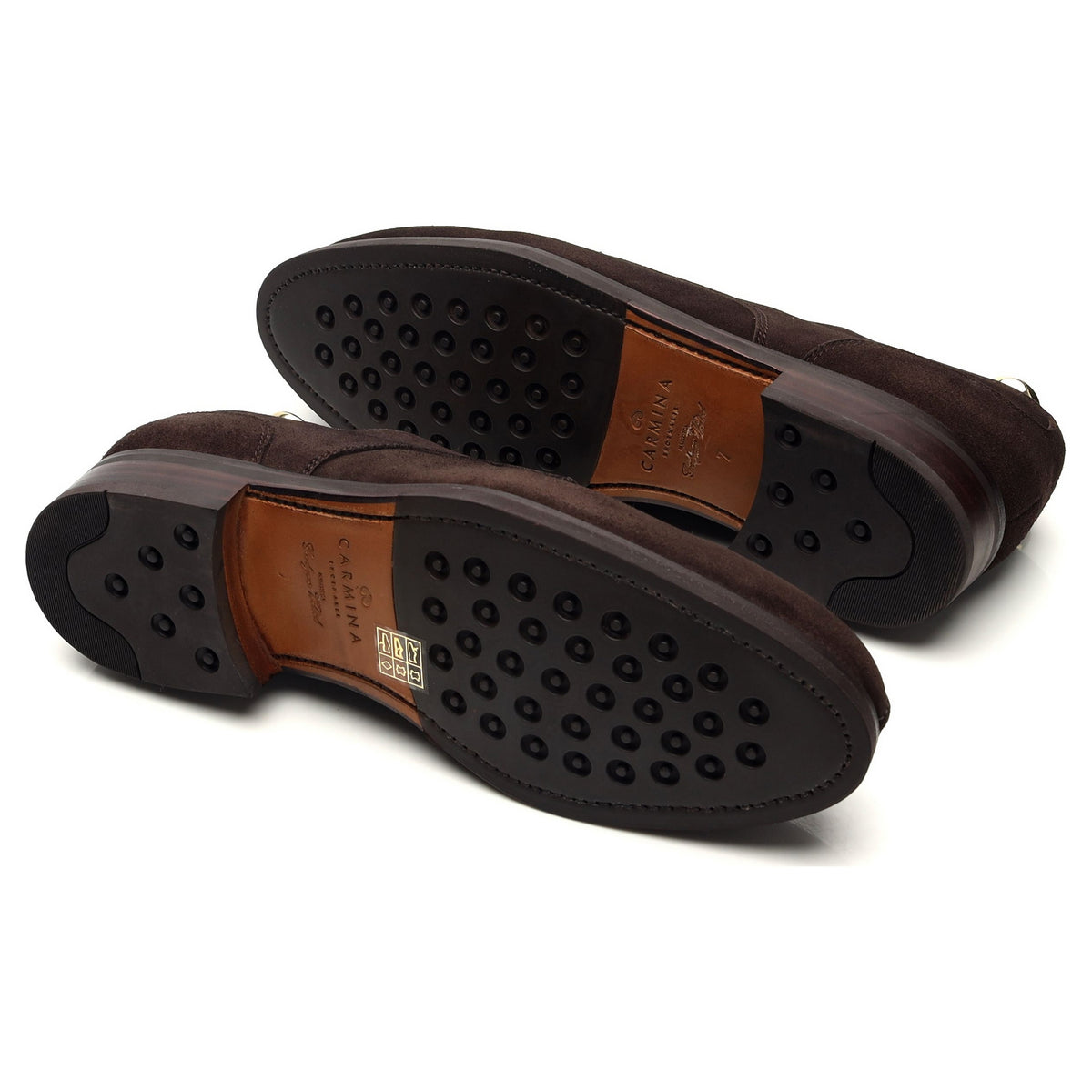&#39;80414&#39; Dark Brown Suede Split Toe Derby UK 7 - 12