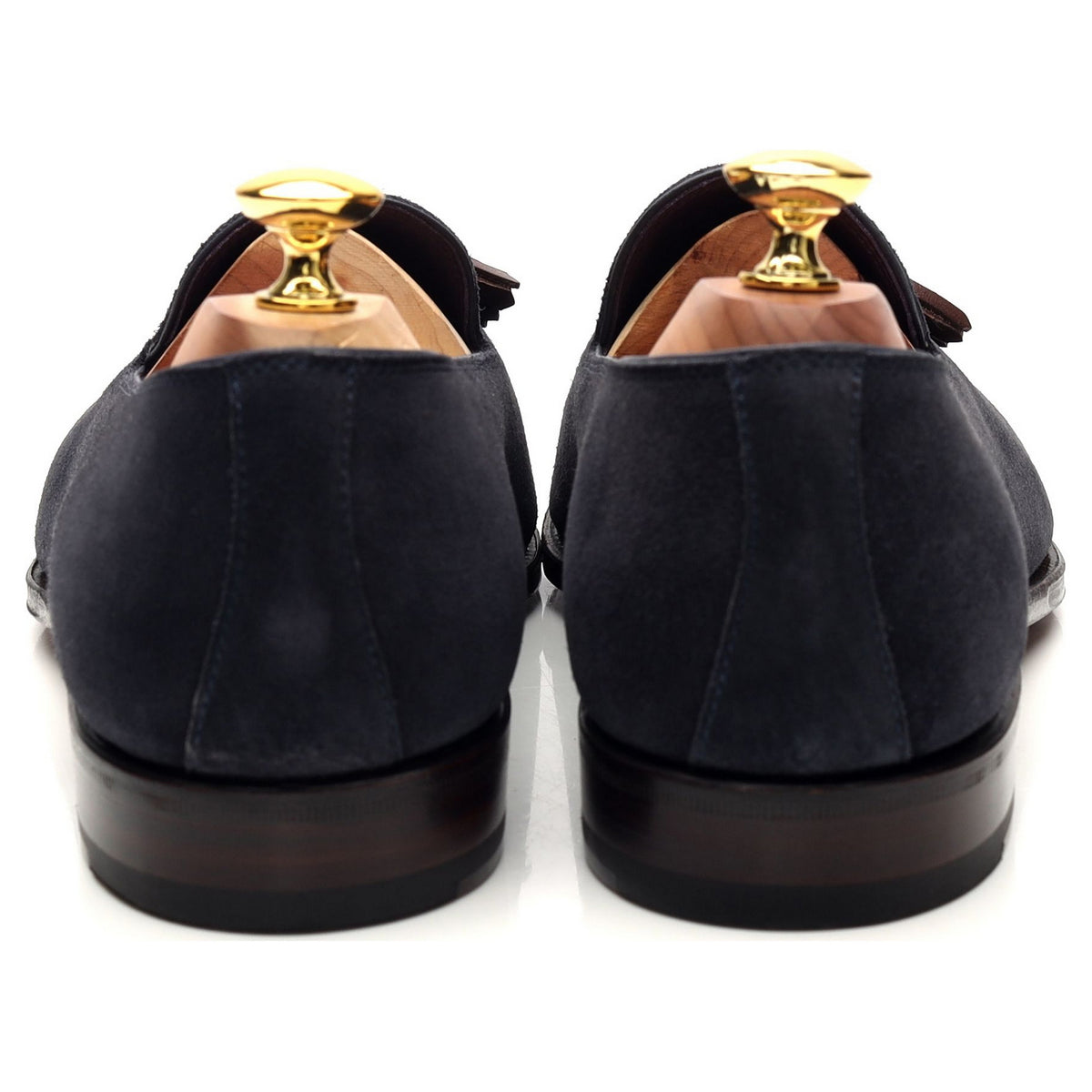 &#39;80287&#39; Navy Blue Suede Tassel Loafers UK 7 - 12