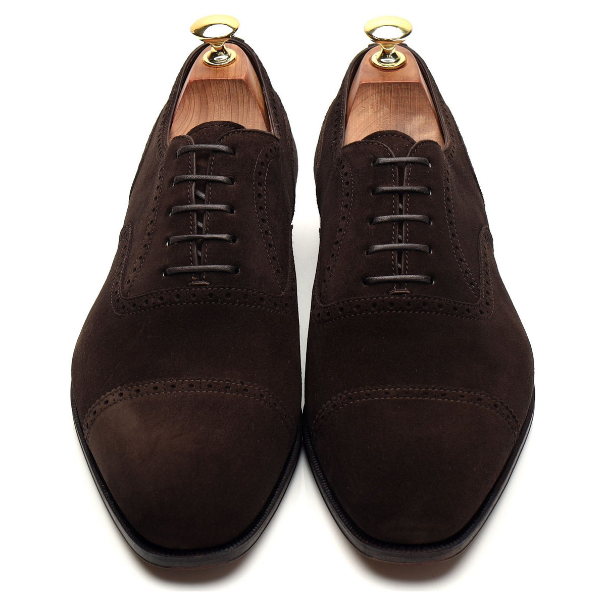 &#39;80214&#39; Dark Brown Suede Oxford Brogues UK 7 - 10