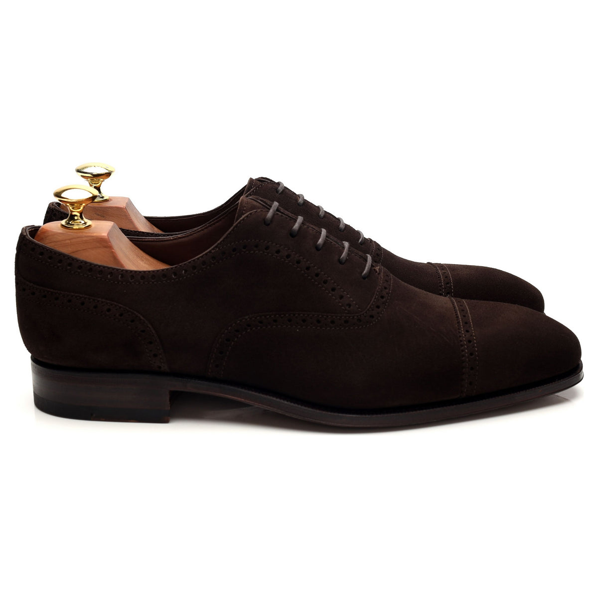&#39;80214&#39; Dark Brown Suede Oxford Brogues UK 7 - 10