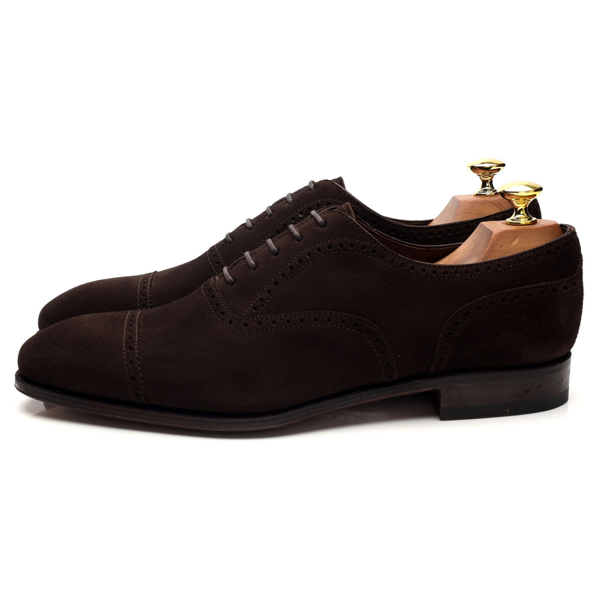 &#39;80214&#39; Dark Brown Suede Oxford Brogues UK 7 - 10