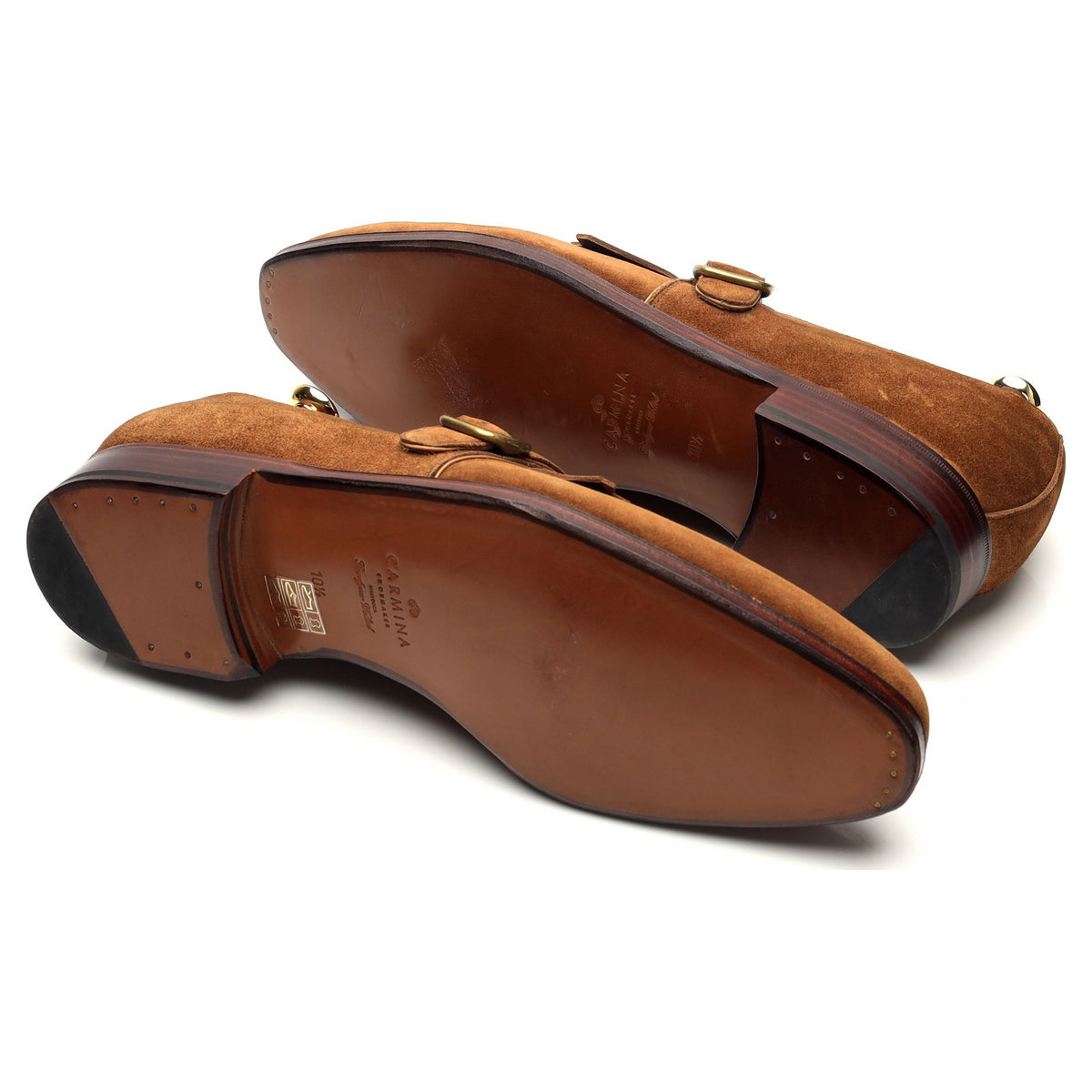 &#39;80149&#39; Snuff Brown Suede Fringed Monk Strap UK 10 - 10.5