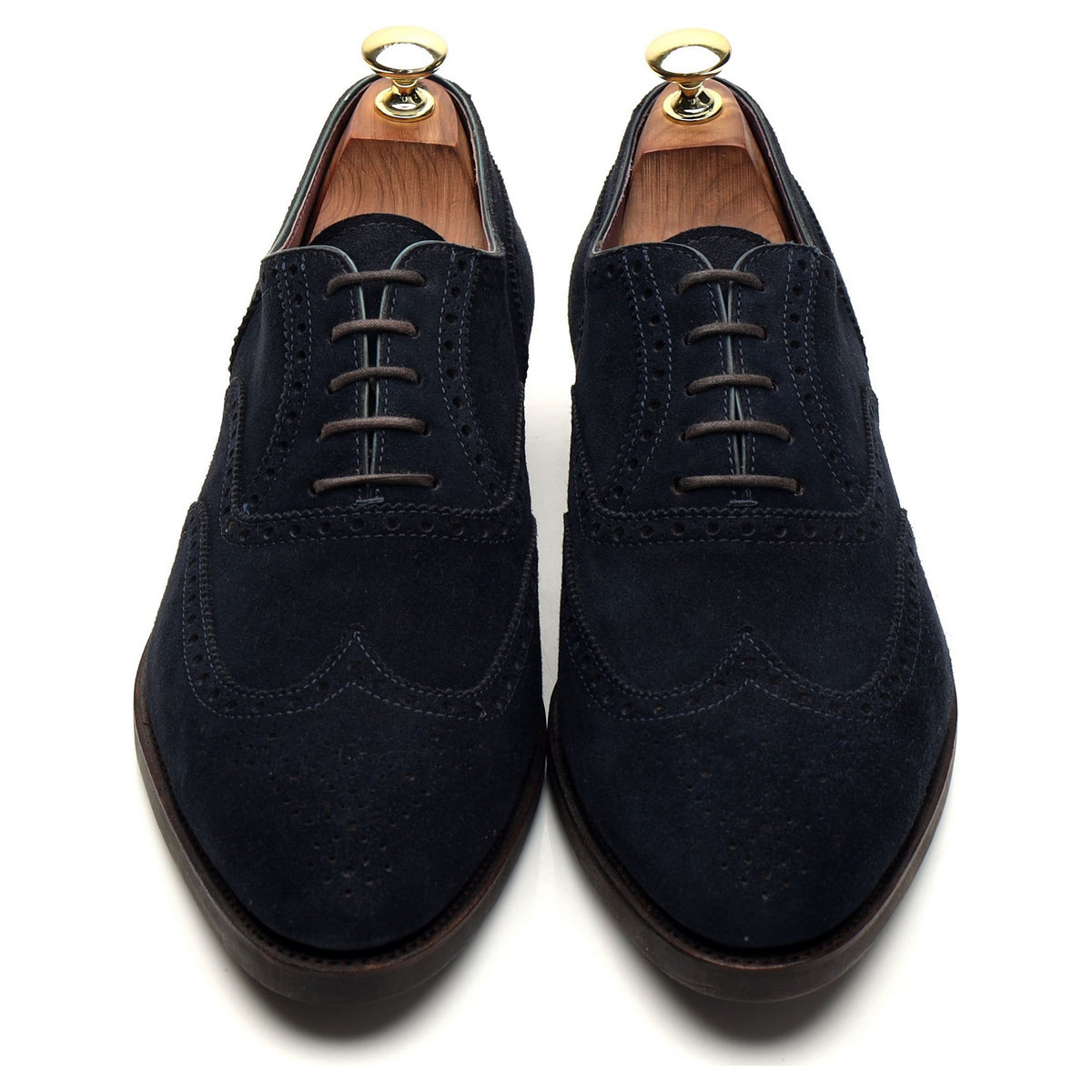 &#39;813&#39; Navy Blue Suede Oxford Brogues UK 8.5 - 10.5