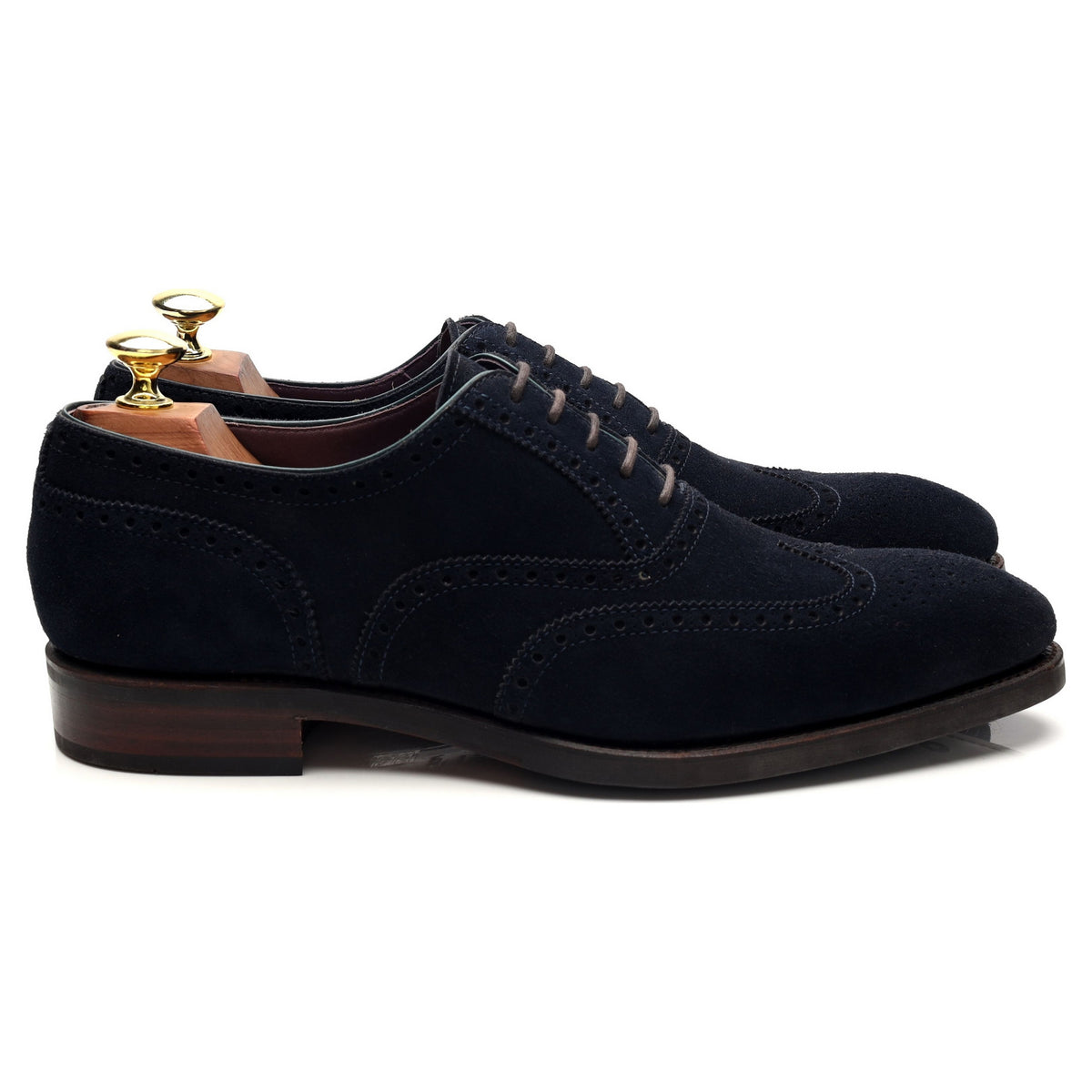&#39;813&#39; Navy Blue Suede Oxford Brogues UK 8.5 - 10.5