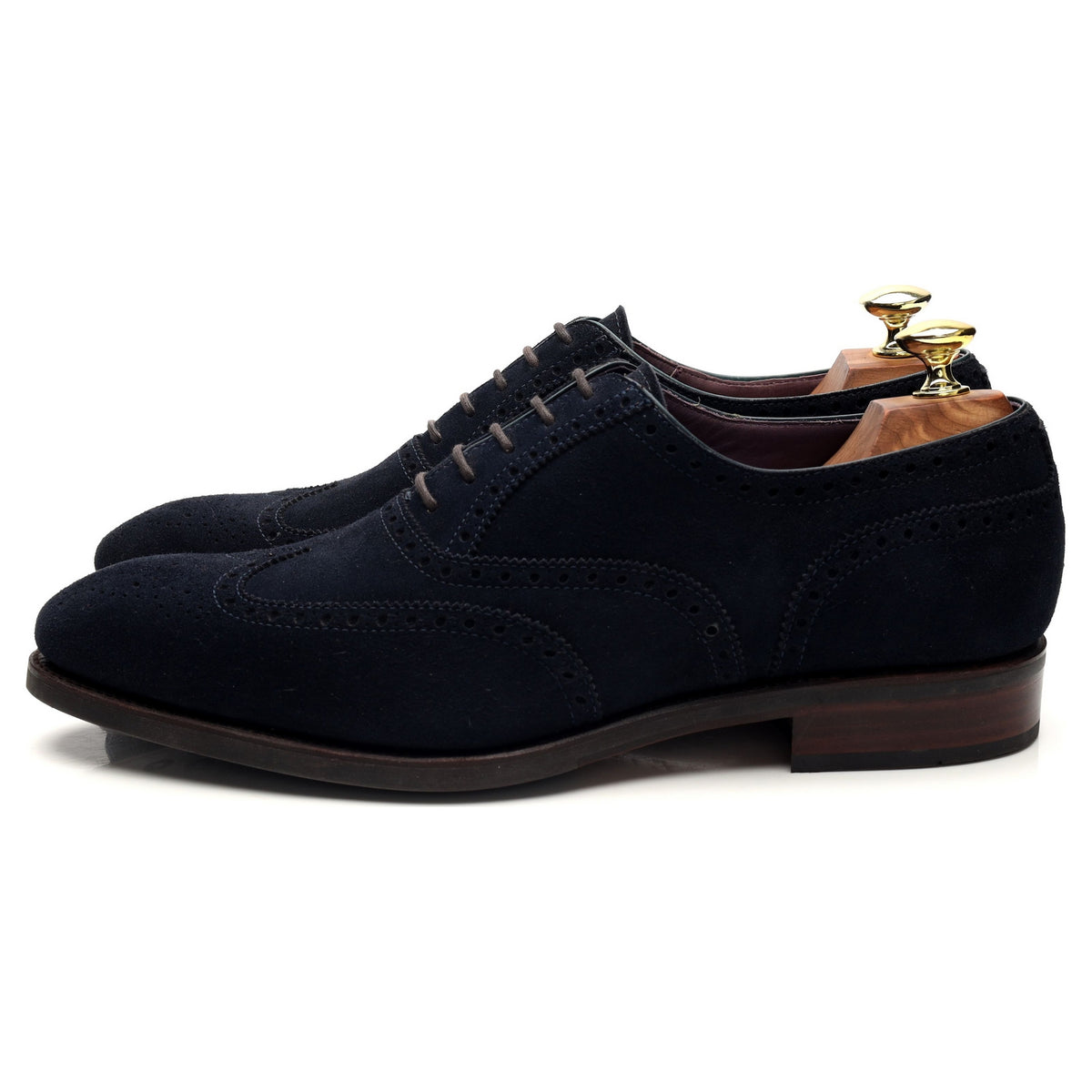 &#39;813&#39; Navy Blue Suede Oxford Brogues UK 8.5 - 10.5
