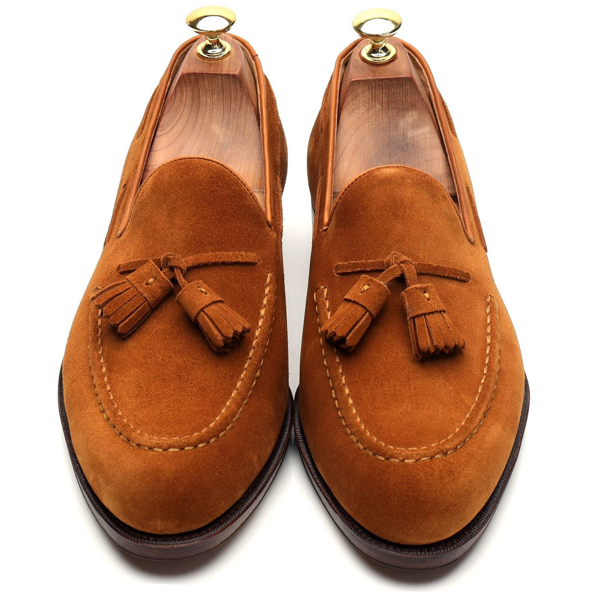 &#39;80367&#39; Snuff Brown Suede Tassel Loafers UK 7 - 11