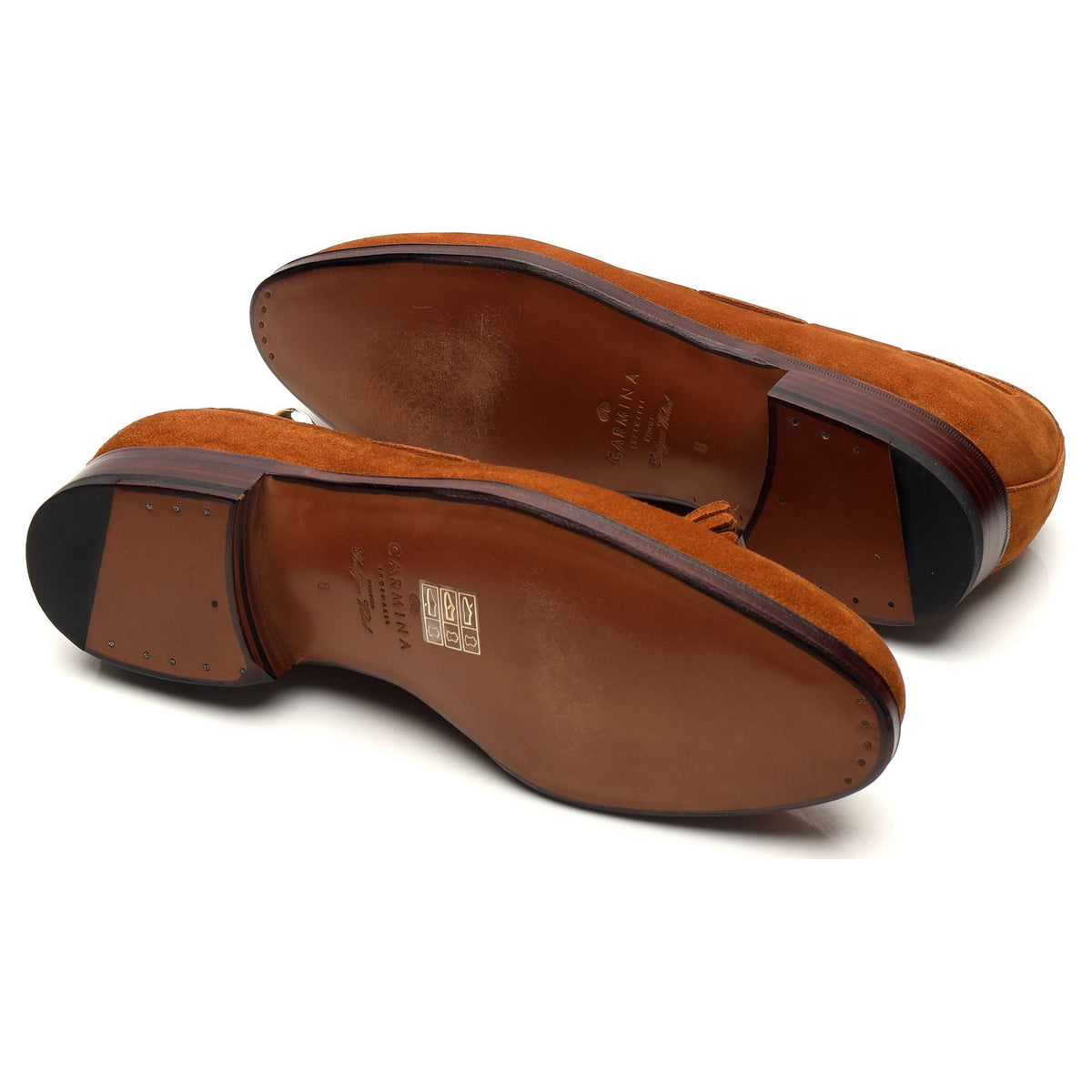 &#39;80367&#39; Snuff Brown Suede Tassel Loafers UK 7 - 11
