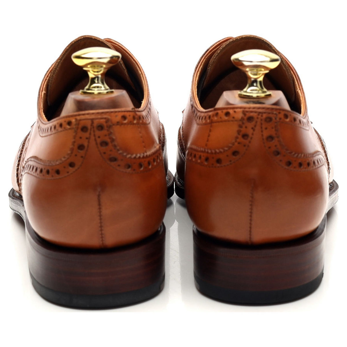 &#39;815&#39; Tan Brown Leather Derby Brogues UK 7 - 10