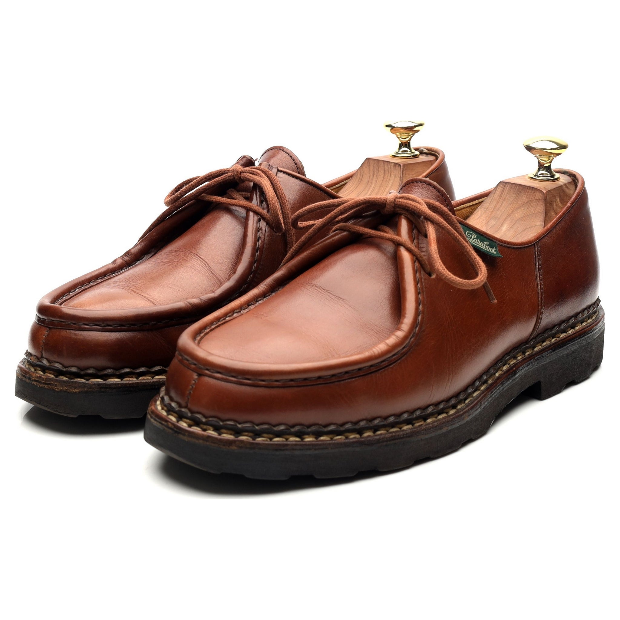 Michael' Tan Brown Leather Apron Derby UK 7 EU 41 - Abbot's Shoes