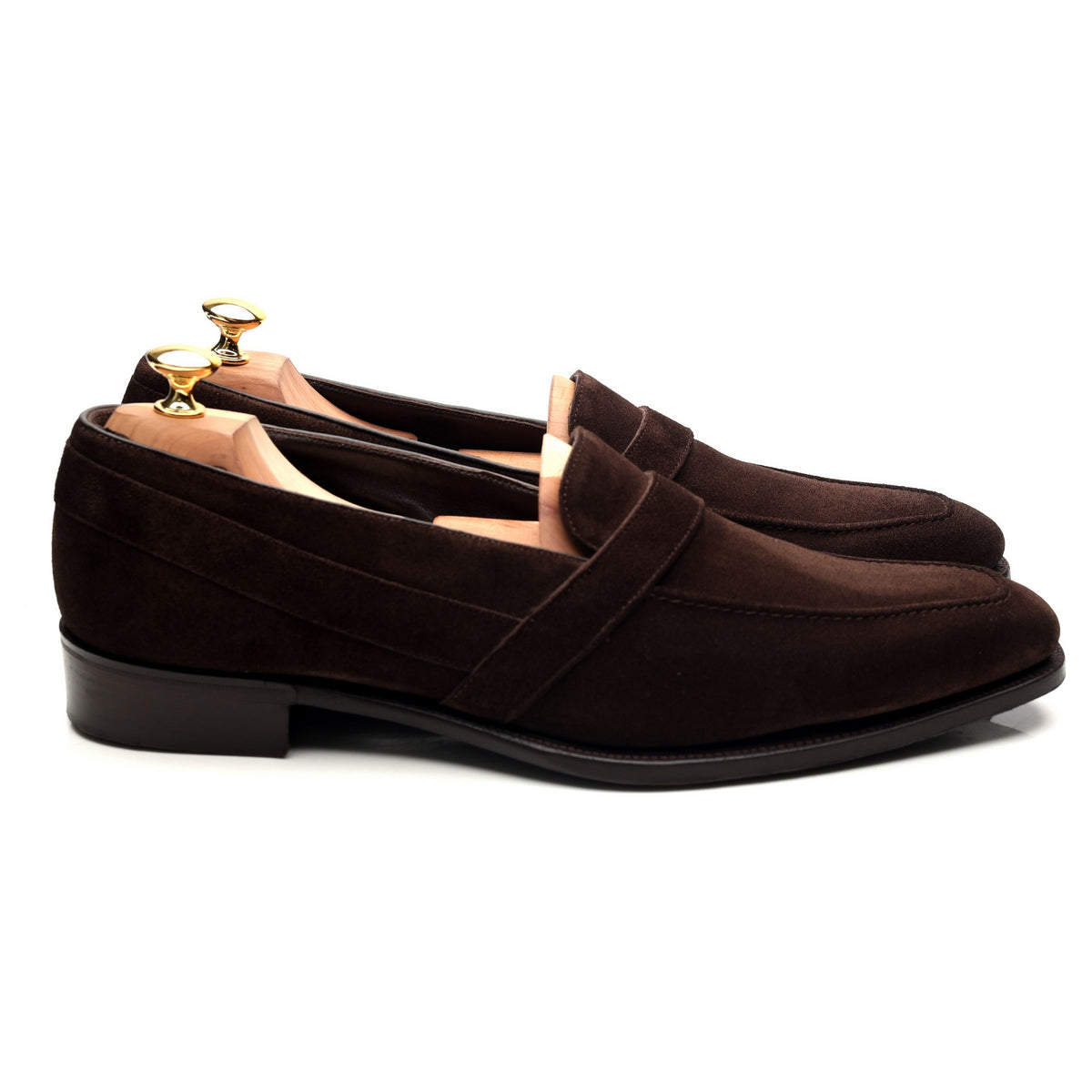 &#39;Baron&#39; Dark Brown Suede Loafers UK 11.5 E