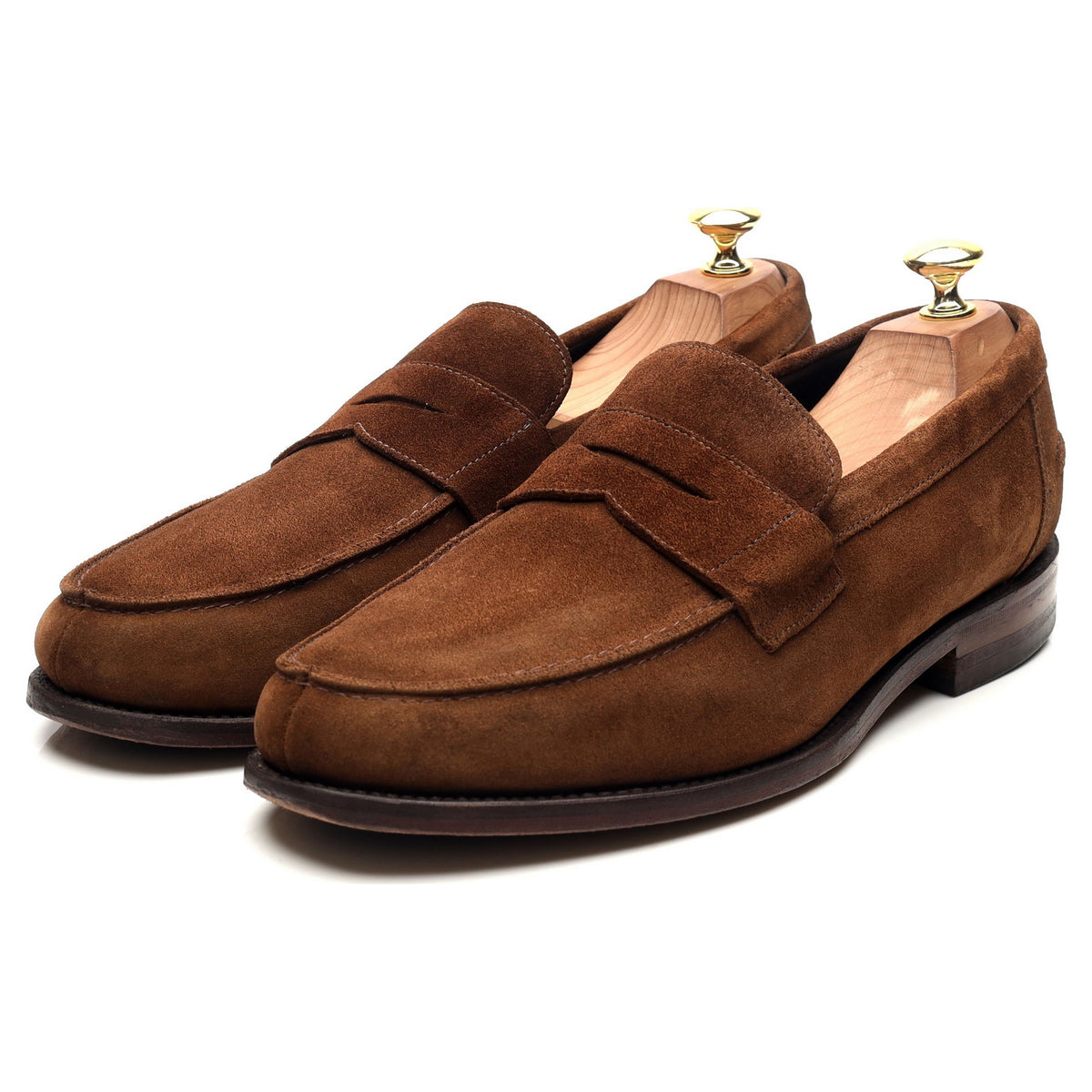 &#39;Broadway&#39; Snuff Brown Suede Loafers UK 9 F