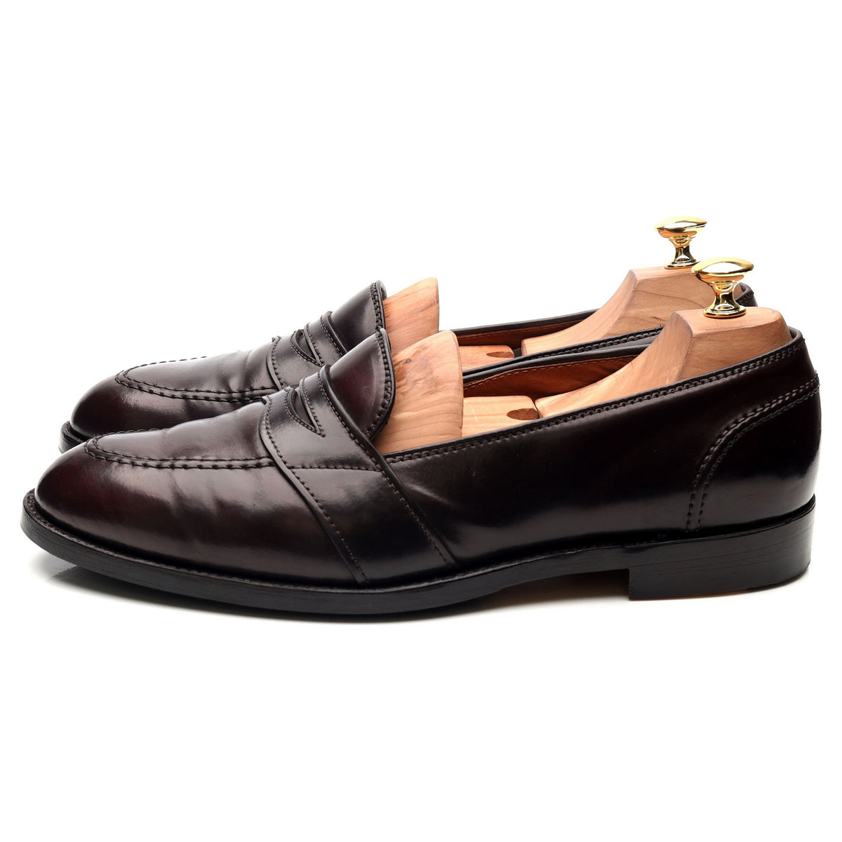 &#39;684&#39; Burgundy Cordovan Leather Loafers UK 10 US 10.5