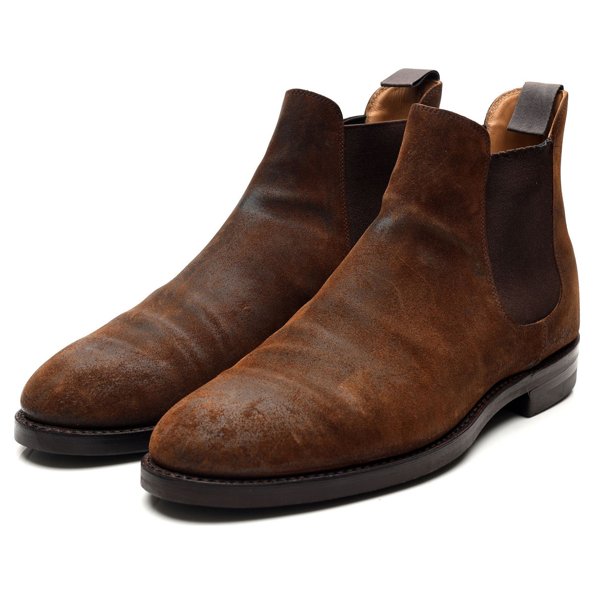 Chelsea 5' Brown Rough-Out Suede Chelsea Boots UK E Abbot's Shoes