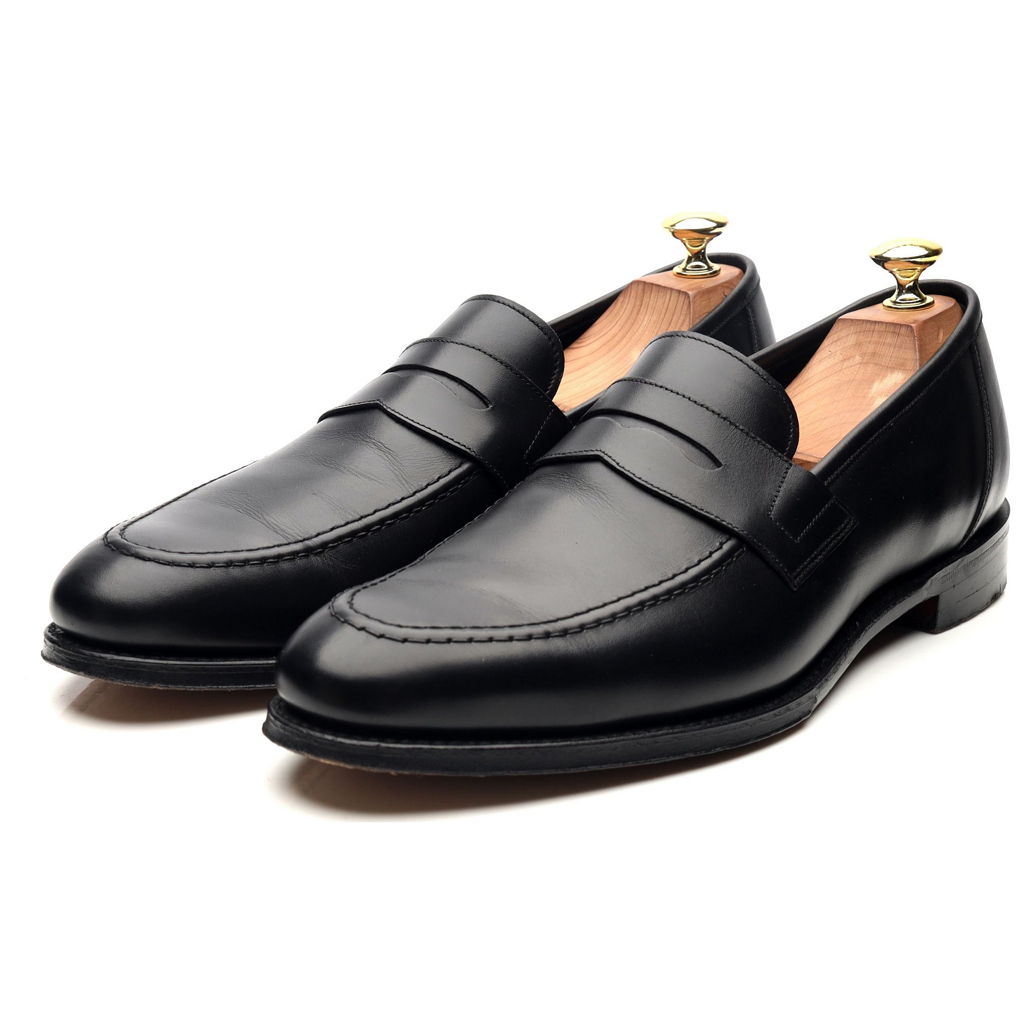 1880 Legacy「アンソン」ブラックレザーローファー UK 8.5 F - Abbot