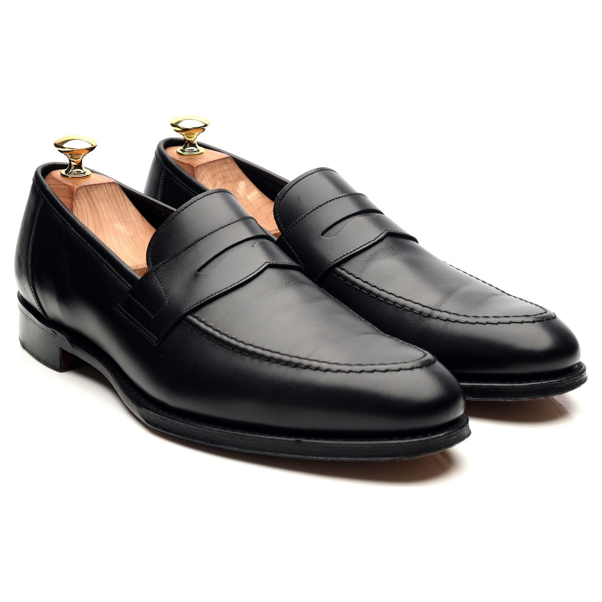 1880 Legacy &#39;Anson&#39; Black Leather Loafers UK 8.5 F