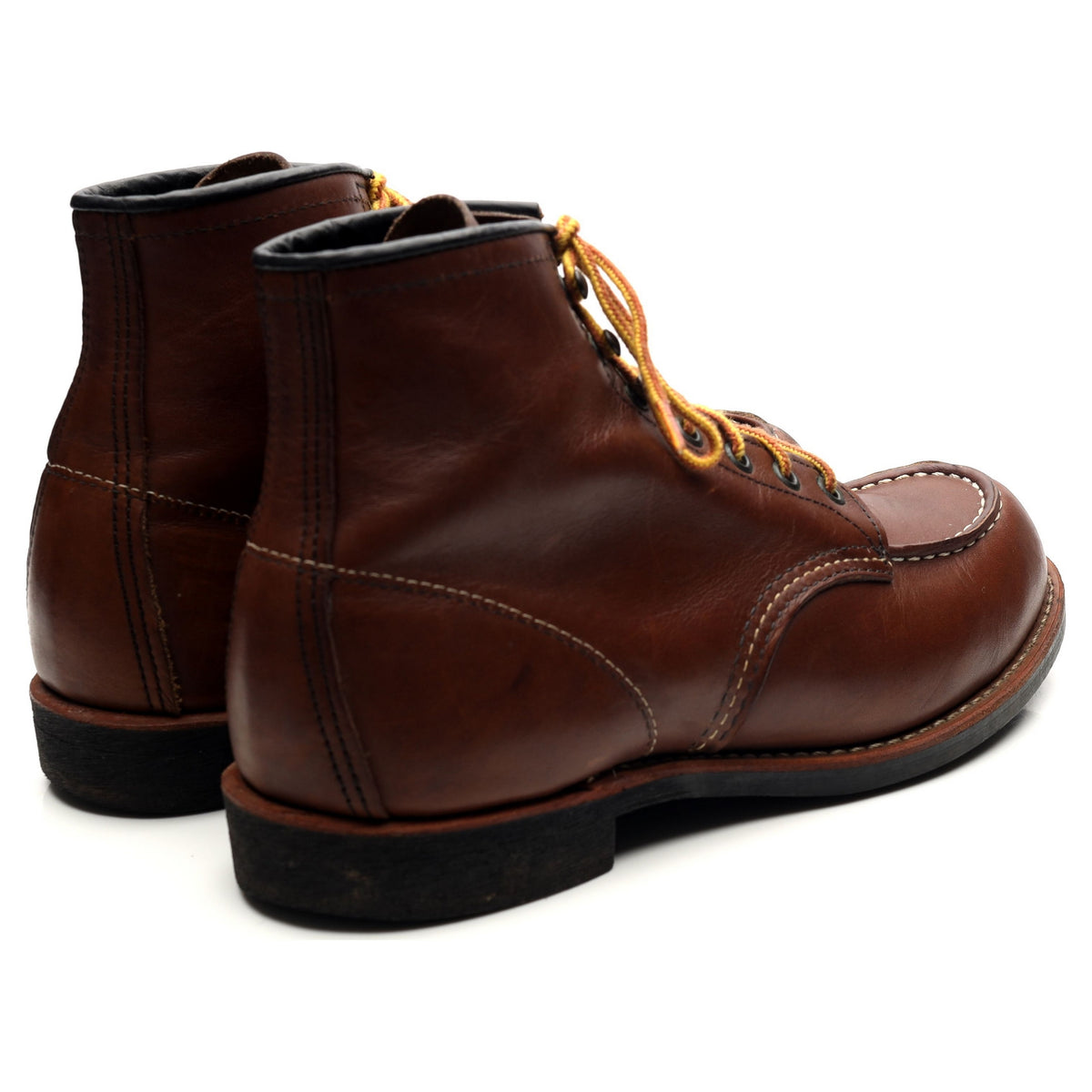 &#39;2954&#39; Brown Leather Moc Toe Boots UK 8 US 9 D