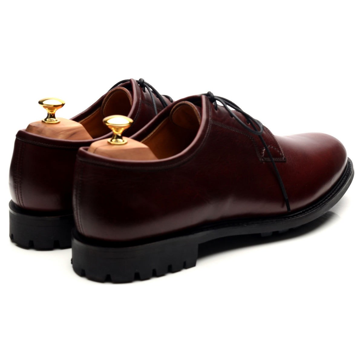 &#39;Newbridge&#39; Burgundy Leather Derby UK 12 F