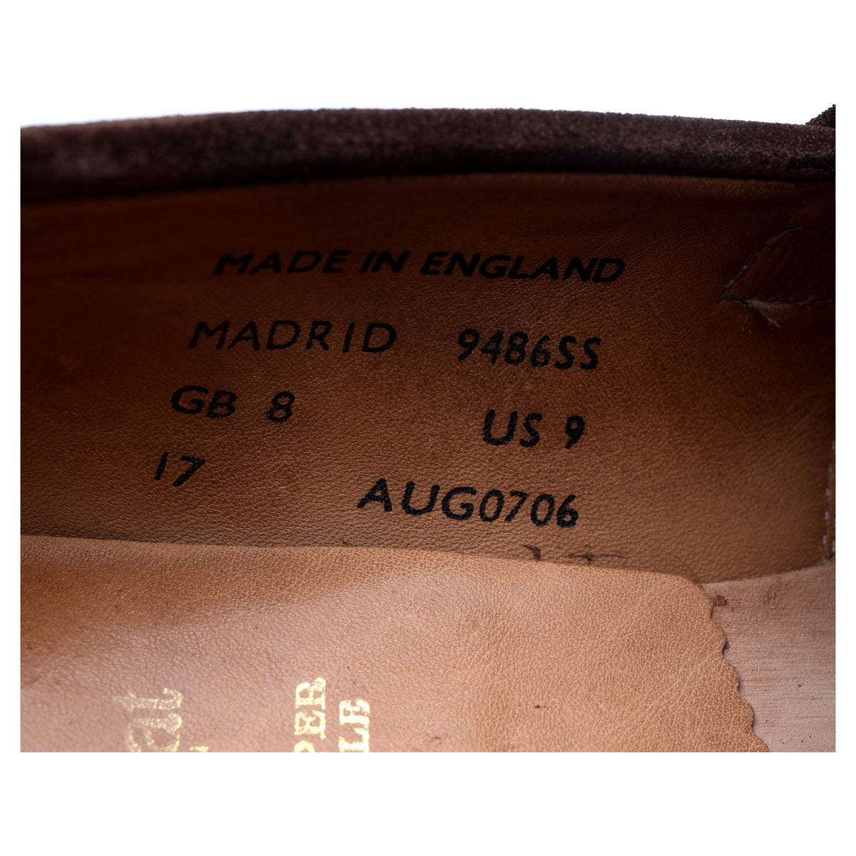 &#39;Madrid&#39; Dark Brown Suede Loafers UK 8 F