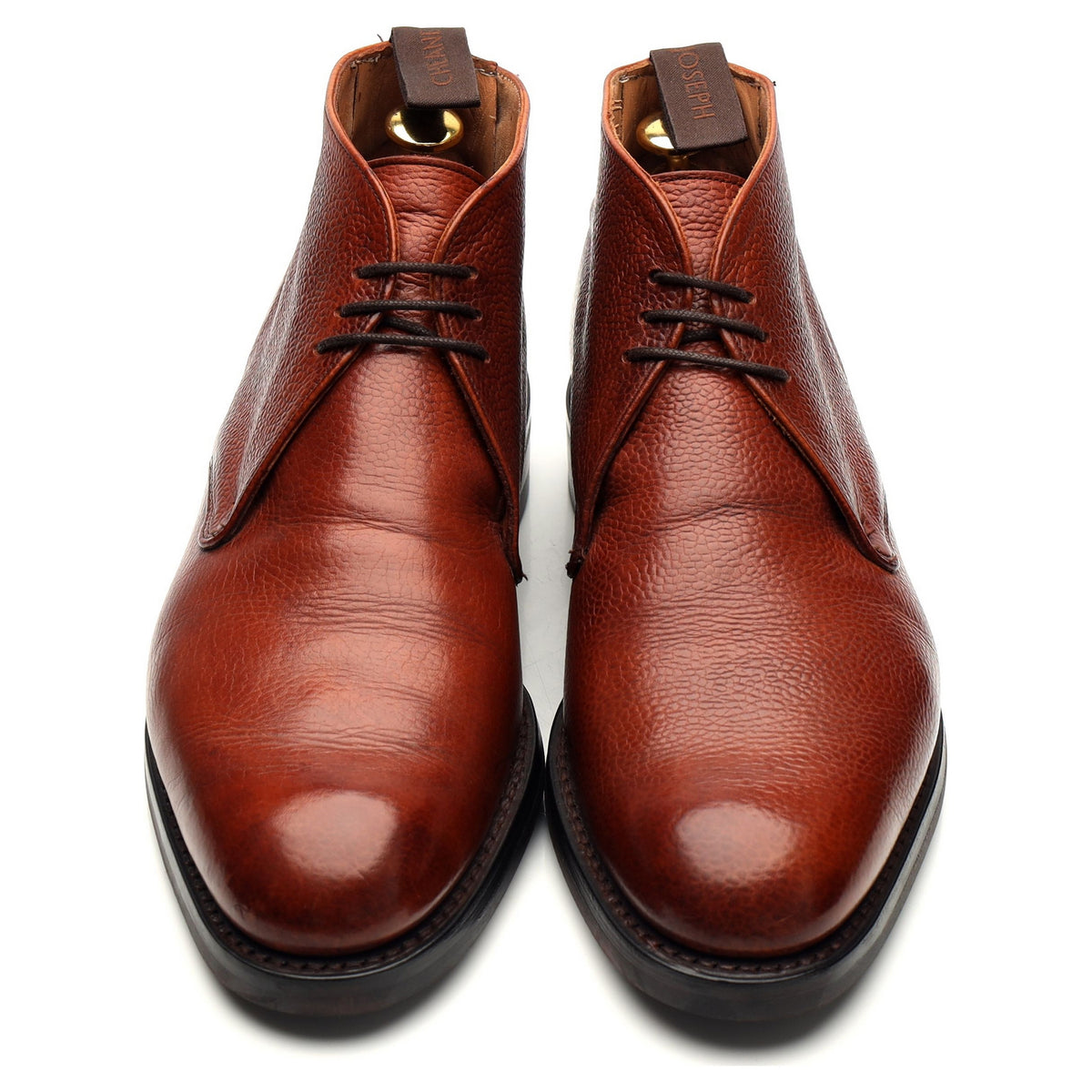 &#39;Jackie III&#39; Tan Brown Grain Leather Chukka Boots UK 8.5 F