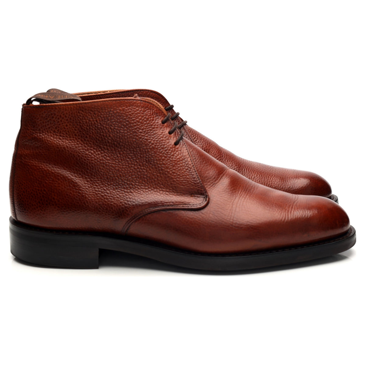 &#39;Jackie III&#39; Tan Brown Grain Leather Chukka Boots UK 8.5 F