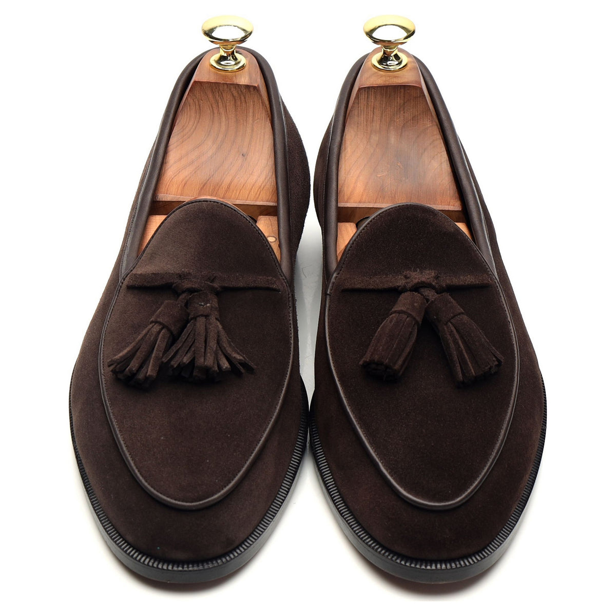 &#39;Grand Seine&#39; Dark Brown Suede Tassel Loafers UK 7.5