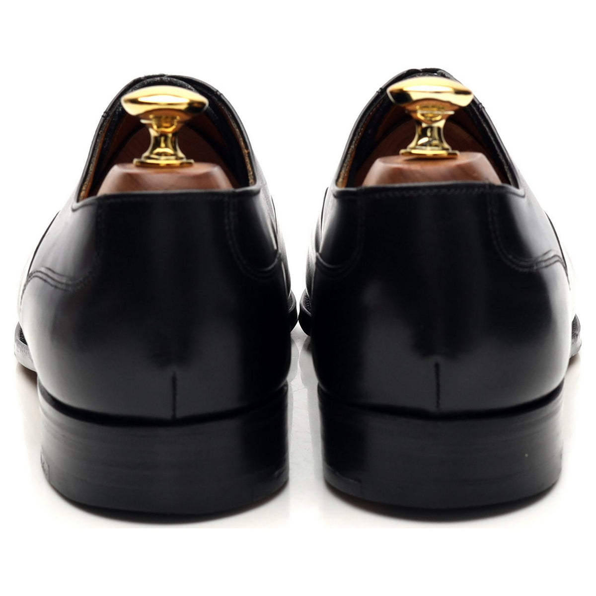 Vintage &#39;Malaga&#39; Black Leather Oxford UK 6.5 F