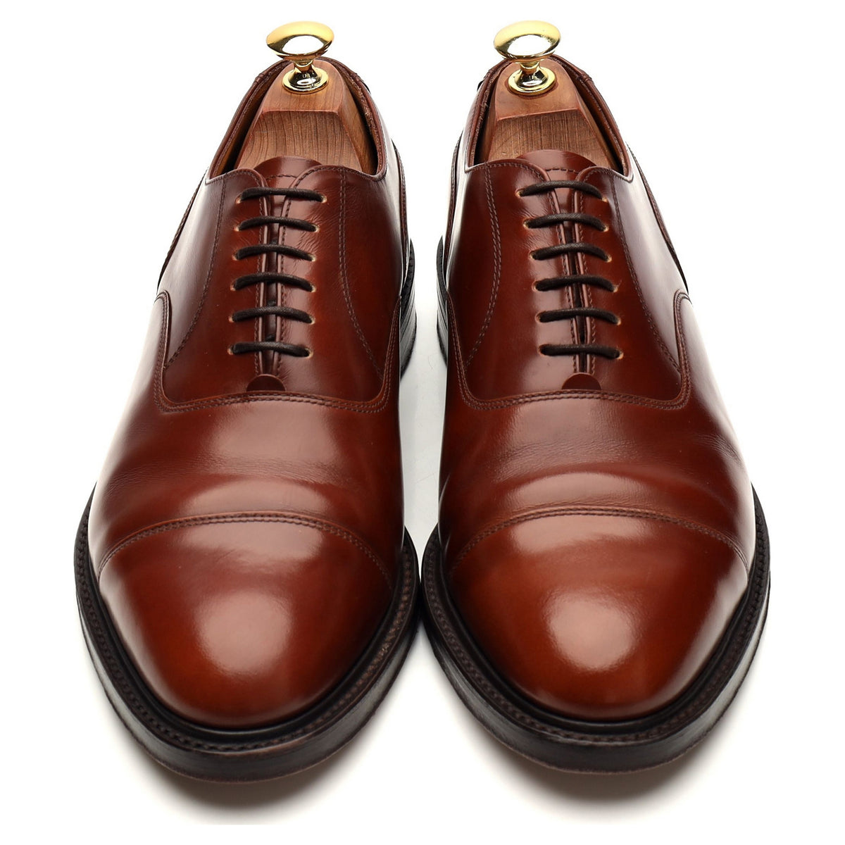 Vintage &#39;Stanford&#39; Brown Leather Oxford UK 8.5 EF