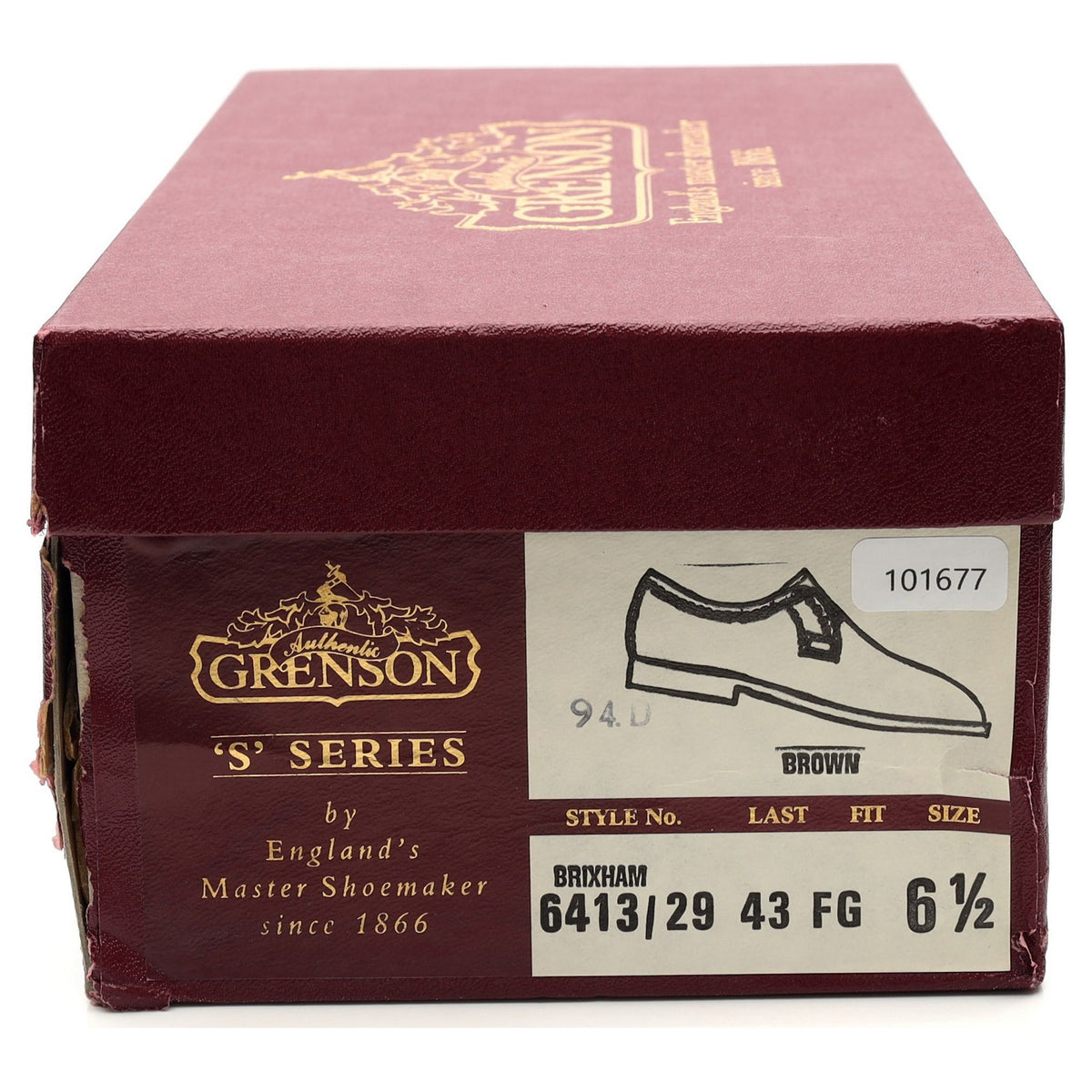 Vintage &#39;Brixham&#39; Brown Leather Derby UK 6.5 FG