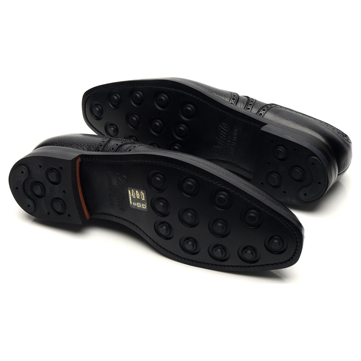 &#39;Henry&#39; Black Grain Leather Derby Brogues UK 7.5 E