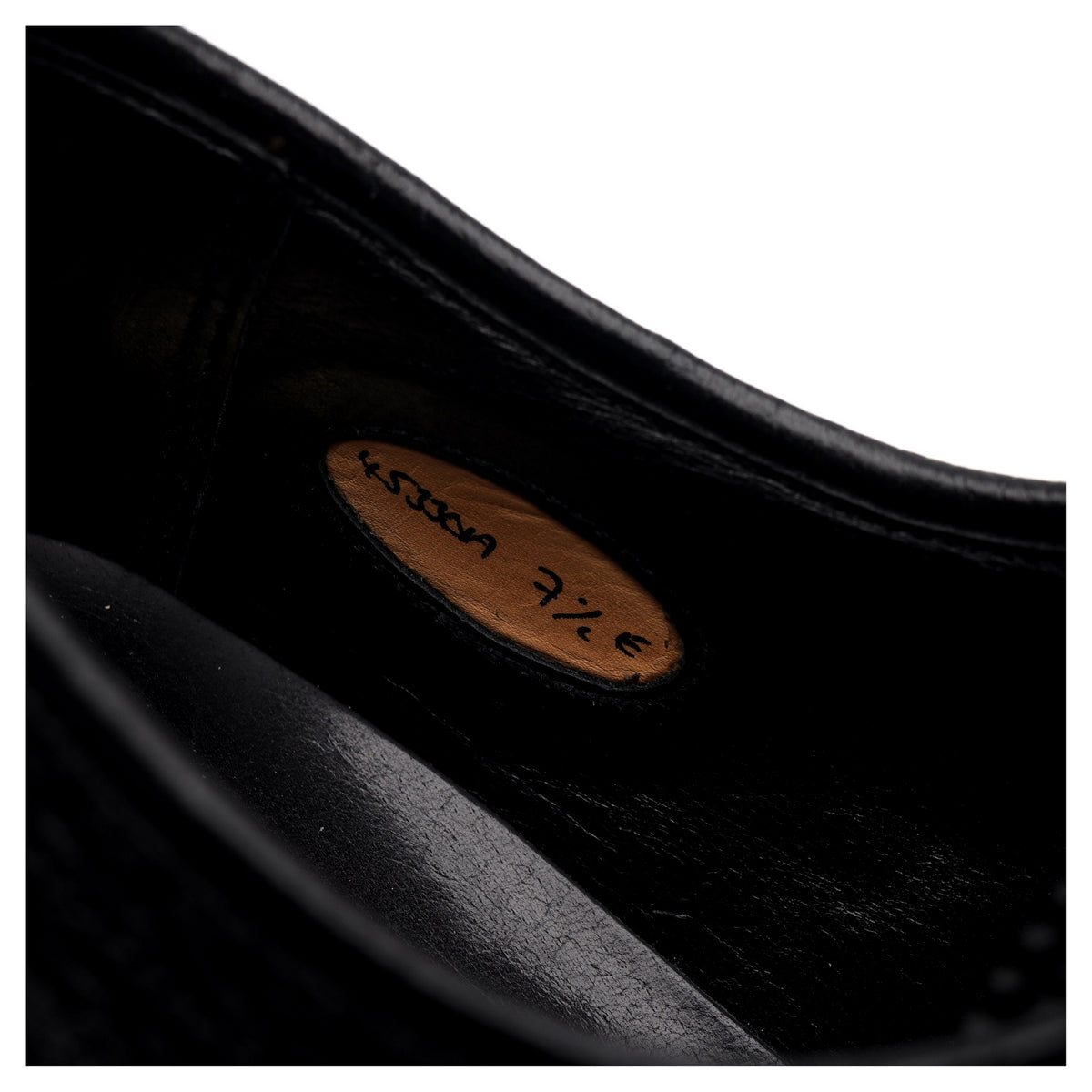 &#39;Henry&#39; Black Grain Leather Derby Brogues UK 7.5 E