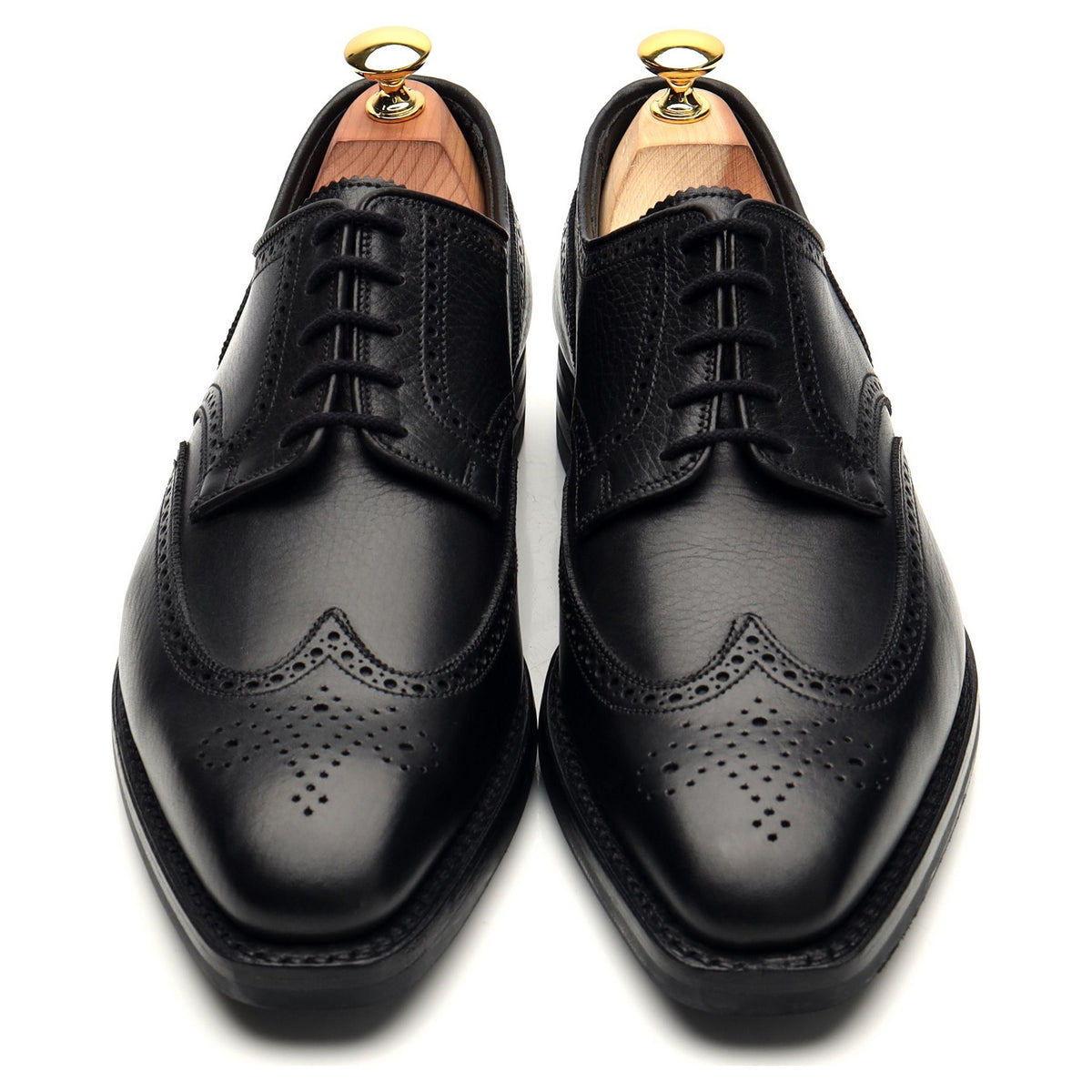 &#39;Henry&#39; Black Leather Derby Brogues UK 7 E