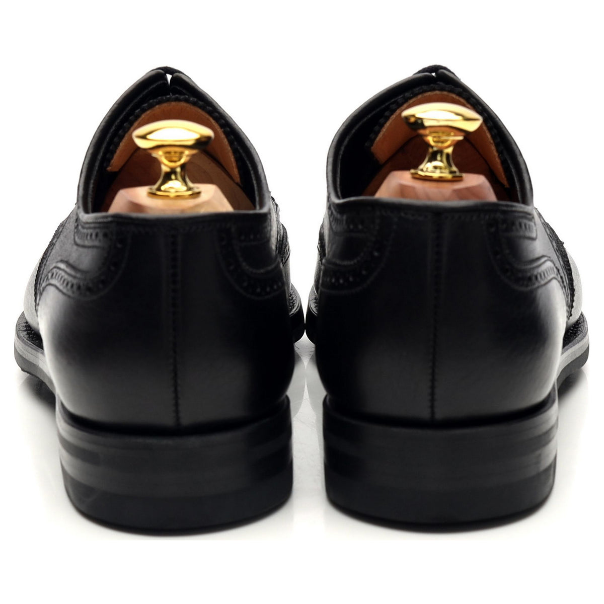 &#39;Henry&#39; Black Leather Derby Brogues UK 7 E