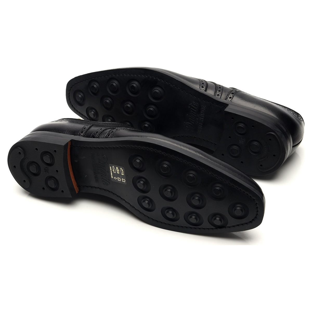 &#39;Henry&#39; Black Leather Derby Brogues UK 7 E