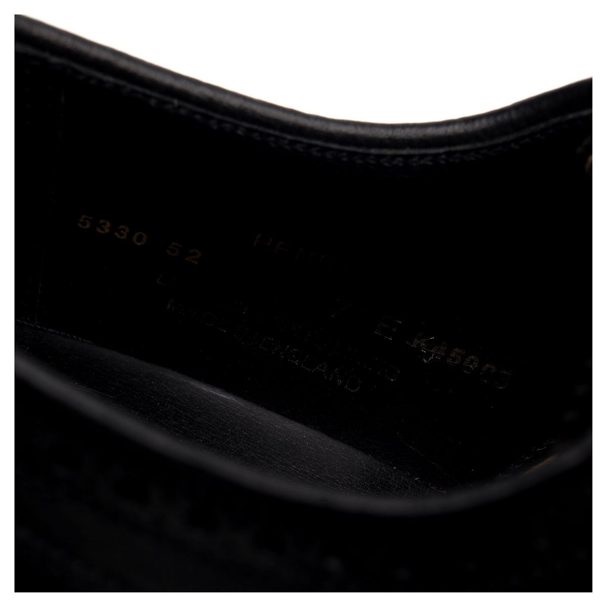 &#39;Henry&#39; Black Leather Derby Brogues UK 7 E