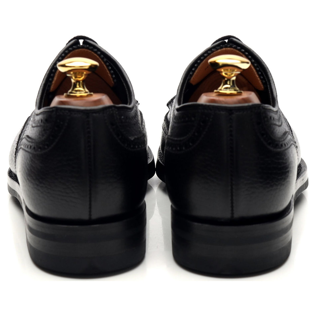 &#39;Henry&#39; Black Grain Leather Derby Brogues UK 6.5 E