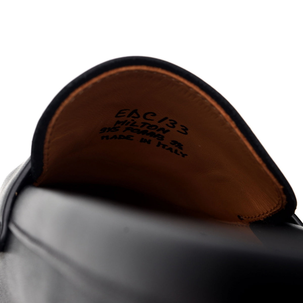 &#39;Milton&#39; Black Leather Loafers UK 9.5