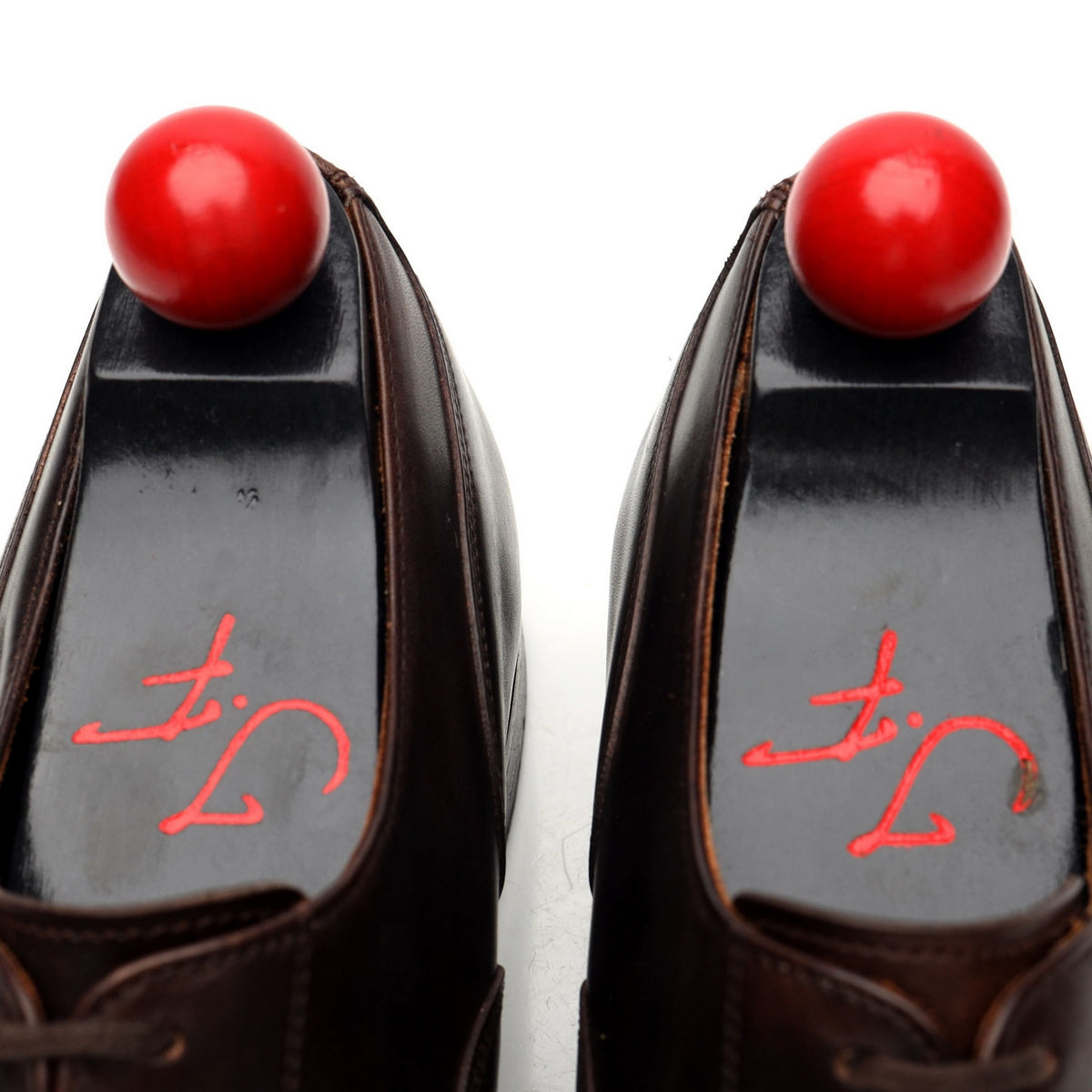 &#39;Magnolia&#39; Dark Brown Museum Leather Oxford UK 9 E