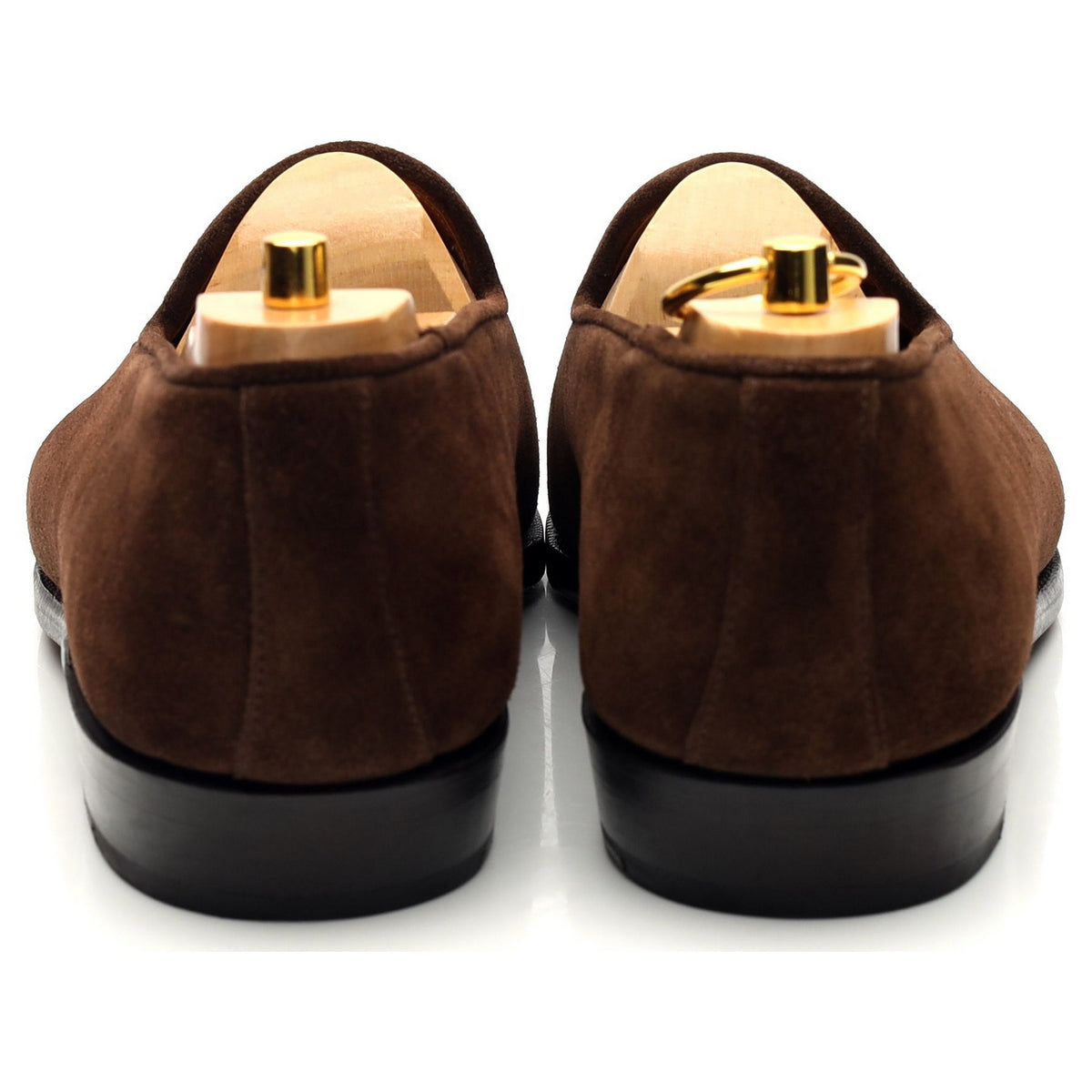 &#39;Leschi&#39; Dark Brown Suede Tassel Loafers UK 9 E