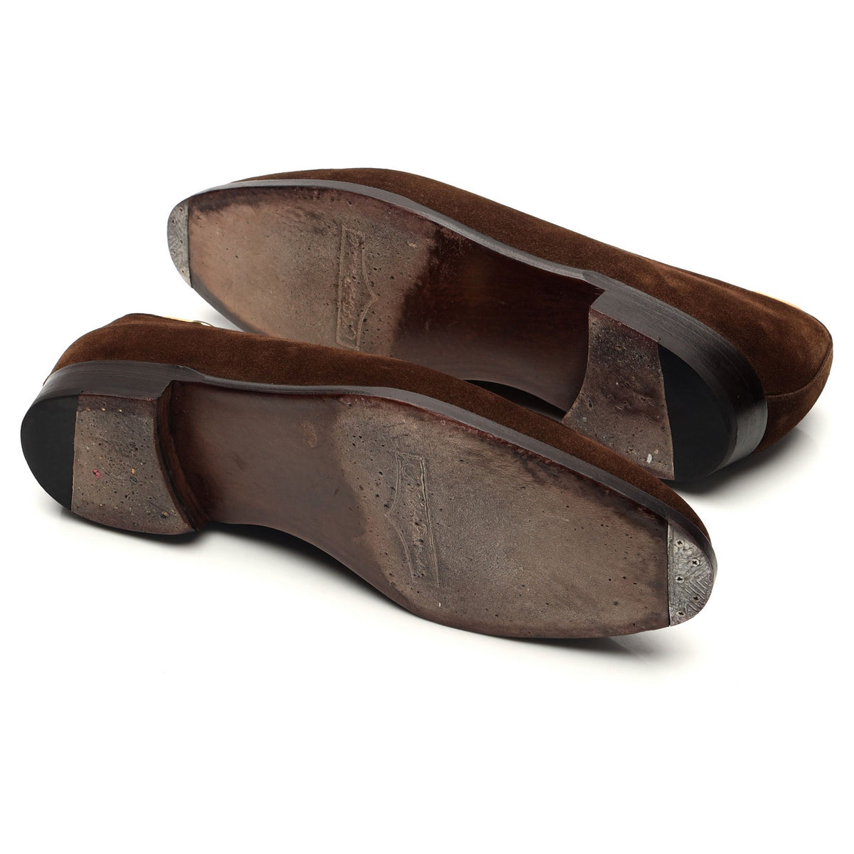 &#39;Leschi&#39; Dark Brown Suede Tassel Loafers UK 9 E